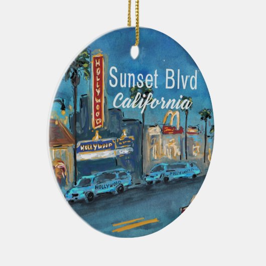 Sunset Blvd Los Angeles Ornament (Rechts)