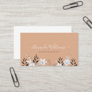 Sunset Boho Floral Design Business Card Visitenkarte