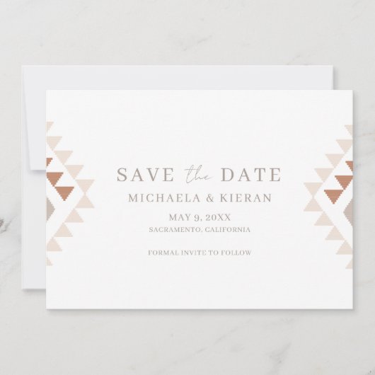 Sunset Boho Wedding Foto Save The Date (Vorderseite)