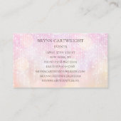 Sunset Bokeh Twinkle Lights Pink und Gold Visitenkarte (Rückseite)