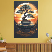 Sunset Bonsai Leinwanddruck (Insitu (Wohnzimmer))