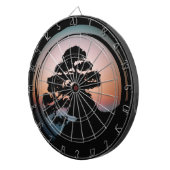 Sunset Bonsai Tree Keramik Tile Desk Organizer Gol Dartscheibe (Vorderseite rechts)