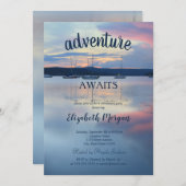 Sunset Boote Retirement Party Einladung (Vorne/Hinten)