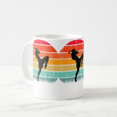 Sunset Boxing Fighter Kick Muay Thai Lover Kaffeetasse (Vorderseite Links)