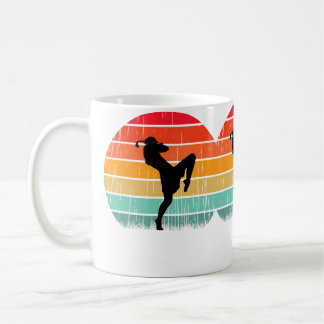 Sunset Boxing Fighter Kick Muay Thai Lover Kaffeetasse