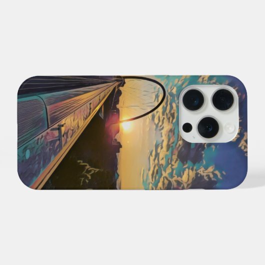 Sunset Bridge Handy Gehäuse iPhone Hülle (Rückseite (Horizontal))