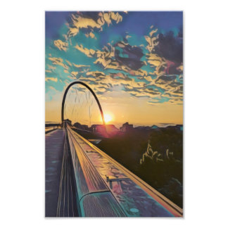 Sunset Bridge Poster