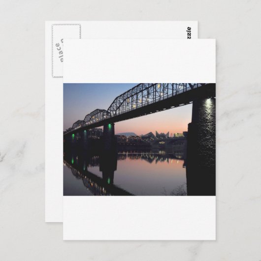 Sunset Bridge Postkarte (Vorne/Hinten)