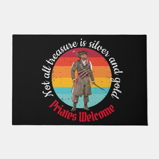 Sunset Brown Pirate Party Willkommen Fußmatte (Vorderseite)