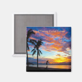 Sunset, Bucht von Danang, Zentralvietnam, Magnet (Vorderseite/Rückseite)