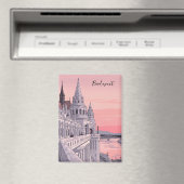 Sunset Budapest Hungary Fisherman's Bastion Travel Magnet (In Situ (Geschirrspüler))
