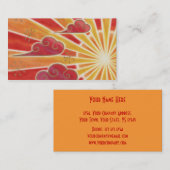 Sunset business card template orange back visitenkarte (Vorne/Hinten)