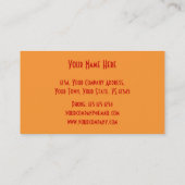 Sunset business card template orange back visitenkarte (Rückseite)