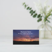 Sunset Business Card Visitenkarte (Stehend Vorderseite)