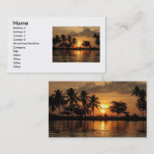 Sunset Business Card Visitenkarte (Vorne/Hinten)