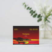 Sunset Business Card Visitenkarte (Stehend Vorderseite)