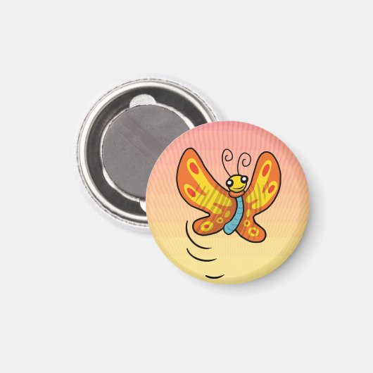 Sunset Buttah Fly Magnet (Vorderseite/Rückseite)