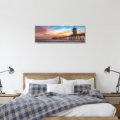 Sunset by Huntington Beach Pier in Kalifornien Leinwanddruck (Insitu (Schlafzimmer))