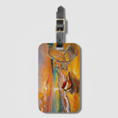 Sunset By the Beach with Chair Gepäckanhänger (Vorderseite Vertikal)