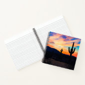 Sunset Cactus Desert Dusk Notizblock (Innenseite)