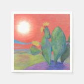 Sunset Cactus Napkin Serviette (Vorderseite)