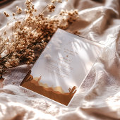 Sunset Cactus Wüste Wedding Acryleinladungen