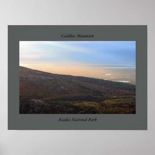 Sunset Cadillac Mountain Acadia Nationalpark Poster (Vorne)