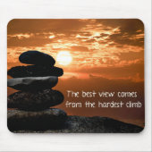 Sunset Cairn mit Zitat Mousepad (Vorne)