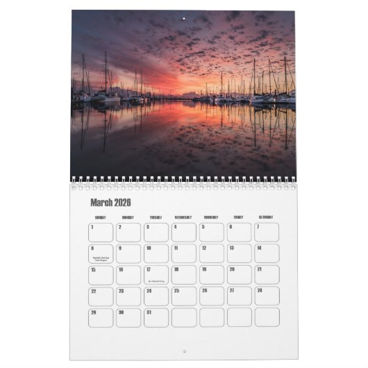 Sunset Calendar Kalender (Mär 2026)
