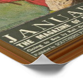 Sunset California Cowboy Vintag Magazine Cover Poster (Ecke)