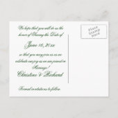 Sunset Calla Lilies Save the Date Ankündigungspostkarte (Rückseite)