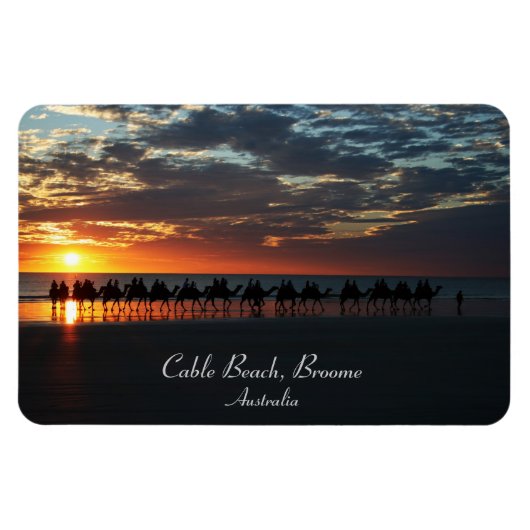 Sunset Camel Ride, Broome, Western Australien Magnet (Horizontal)