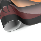 Sunset Camel Wrapping Paper Geschenkpapier (Rolleneckpunkt)