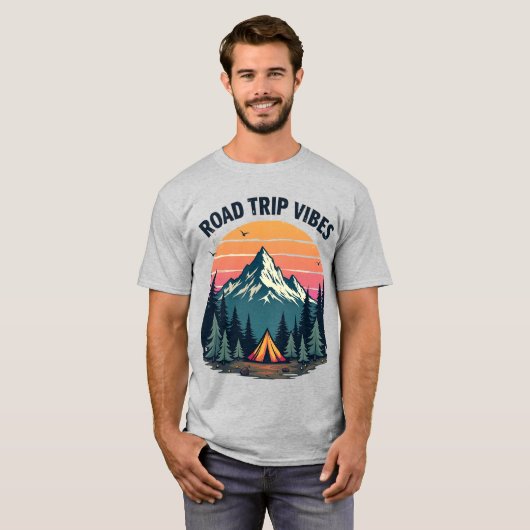 Sunset Camping T-Shirt (Vorne ganz)