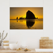 Sunset, Cannon Beach, Oregon, USA Poster (Küche)