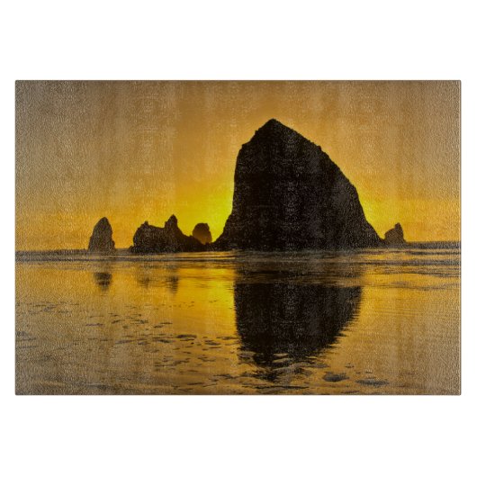 Sunset, Cannon Beach, Oregon, USA Schneidebrett (Vorderseite)