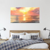 Sunset Canvas Leinwanddruck (Insitu (Schlafzimmer))