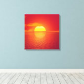 Sunset Canvas Print Leinwanddruck (Insitu (Holzboden))