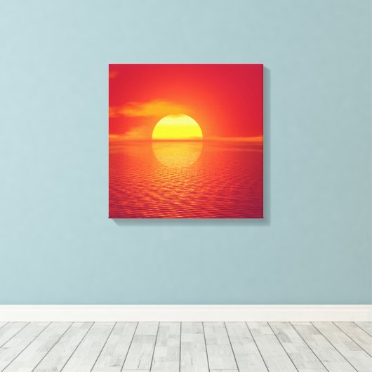 Sunset Canvas Print Leinwanddruck (Insitu (Holzboden))