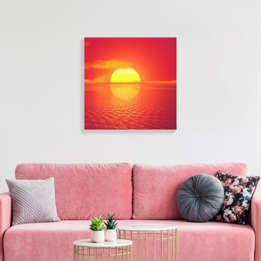 Sunset Canvas Print Leinwanddruck (Insitu (Wohnzimmer))