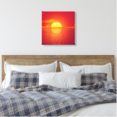 Sunset Canvas Print Leinwanddruck (Insitu (Schlafzimmer))