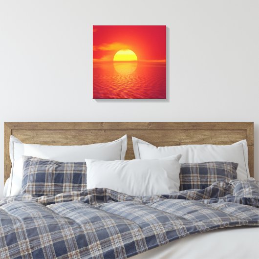 Sunset Canvas Print Leinwanddruck (Insitu (Schlafzimmer))