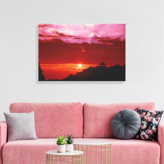 Sunset Canvas Print Leinwanddruck (Insitu (Wohnzimmer))