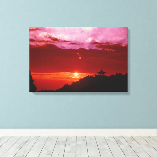 Sunset Canvas Print Leinwanddruck (Insitu (Holzboden))