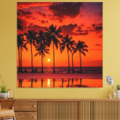 Sunset Canvas Print Tapes Leinwanddruck (Insitu (Wohnzimmer))
