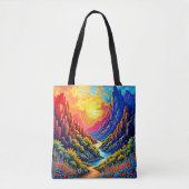 Sunset Canyon Fluss Kunst Tasche (Vorderseite)
