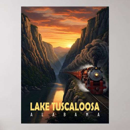 Sunset Canyon – Lake Tuscaloosa, Alabama Poster (Vorne)