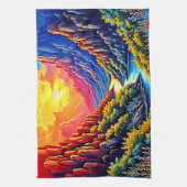 Sunset Canyon River Art Geschirrtuch (Vertikal)