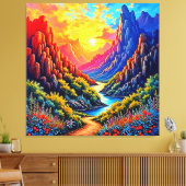Sunset Canyon River Art Leinwanddruck (Insitu (Wohnzimmer))