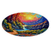 Sunset Canyon River Art Schneidebrett (Ecke)